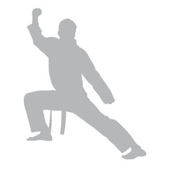 Abstract geometric shapes forming a unique pattern silhouette