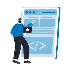 Landing page development abstract concept Product landing page, website development,