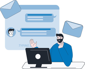 Messaging application web landing page 