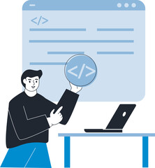 Programmer web landing page design
