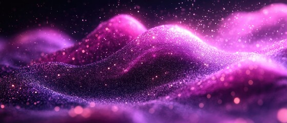 Abstract textured surface of shimmering purple and pink.