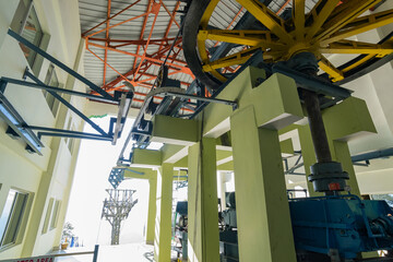 NAMCHI, SIKKIM, INDIA - OCTOBER 20, 2016 : Ropeway arrangement at Namchi, Sikkim . It is a very popular tourist attraction for tourists who can get a view of great Himalayan Mountains at Sikkim, India
