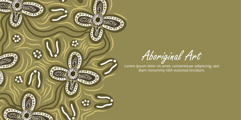 Customizable Aboriginal-inspired decorative print with text of your choice