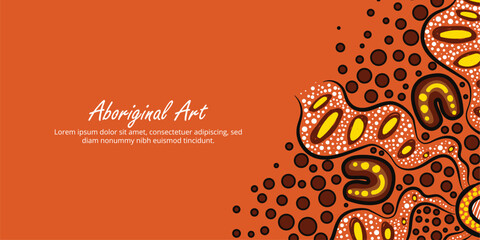 Aboriginal-style wall art featuring custom text capability