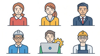 Fototapeta premium Modern Flat Business People Vector Illustration – Ideal for Web, Apps & Presentations