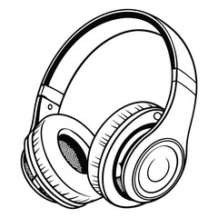 Headphones in vector illustration