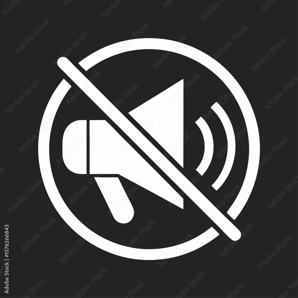 Poster a grey background with a red and white symbol that says 