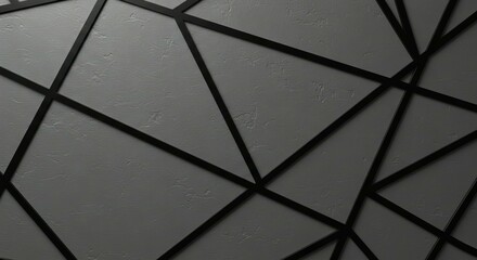 Abstract Lines on Grey Wall - Modern Interior Decor