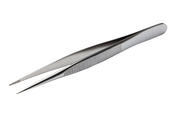 metallic tweezers isolated on transparent or white background, png