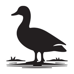 A duck vector illustration silhouette, wildlife, animal vector.