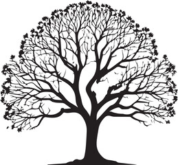 Obraz premium Tree silhouette Vector | Minimalist & Trendy Tree Silhouette Design | Unique & Stylish Tree Artwork for Vector design