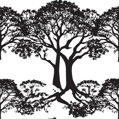 Tree silhouette Vector | Minimalist & Trendy Tree Silhouette Design | Unique & Stylish Tree Artwork for Vector design