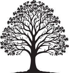 Obraz premium Tree silhouette Vector | Minimalist & Trendy Tree Silhouette Design | Unique & Stylish Tree Artwork for Vector design