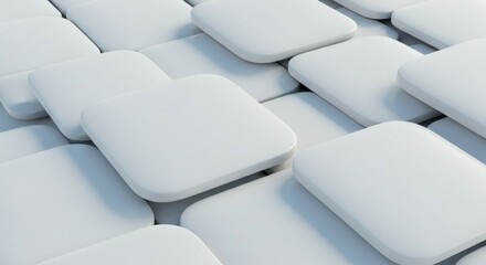 Arrangement of White Rounded Rectangles Pattern