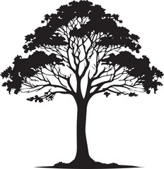 Obraz premium Tree silhouette Vector | Minimalist & Trendy Tree Silhouette Design | Unique & Stylish Tree Artwork for Vector design