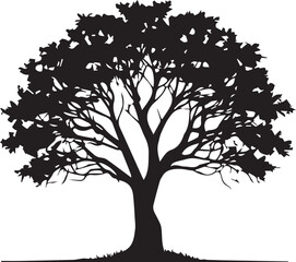 Obraz premium Tree silhouette Vector | Minimalist & Trendy Tree Silhouette Design | Unique & Stylish Tree Artwork for Vector design