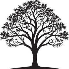 Obraz premium Tree silhouette Vector | Minimalist & Trendy Tree Silhouette Design | Unique & Stylish Tree Artwork for Vector design