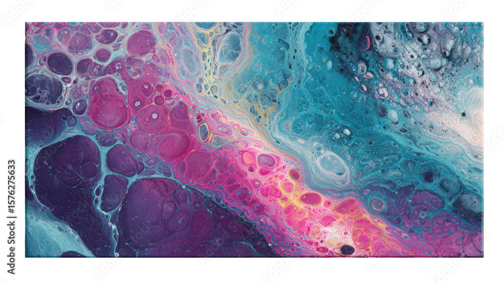 Poster abstract canvas print for wall decor background isolated on a transparent background, png file.