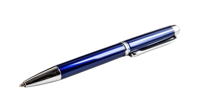 Ballpoint pen background isolated on a Transparent background, PNG file.