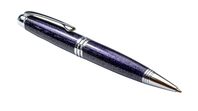 Ballpoint pen background isolated on a Transparent background, PNG file.