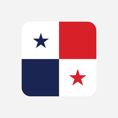 Flag of Panama - country linking Central and South America. Vector illustration.