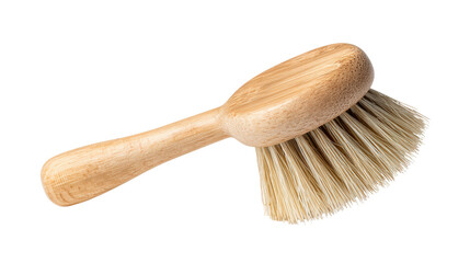 Bamboo brush for pan cleaning background isolated on a Transparent background, PNG file.