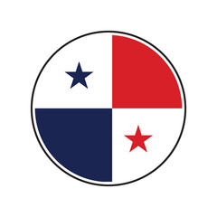 Round Panama flag icon