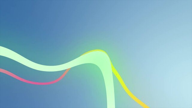 Flowing Colors A Serene Abstract Animation of Dynamic Waves and Curves