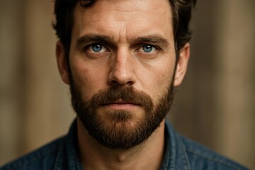 Fototapeta premium The intensity in his eyes speaks volumes about his thoughts and emotions