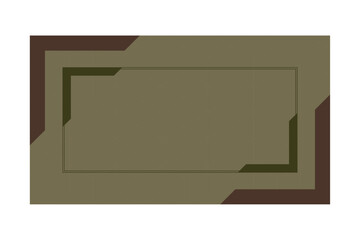 Geometric Frame with Brown and Green Accents on Textured Background
