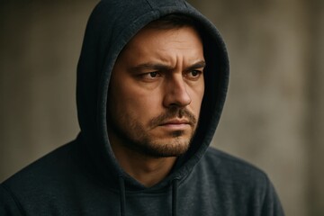 A Study of Human Emotion Through a Hoodie-Clad Man's Gaze