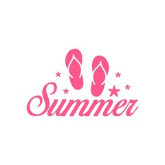 Summer typography clip art design on plain white transparent isolated background for sign, decal, card, shirt, hoodie, sweatshirt, apparel, tag, mug, icon, poster or badge