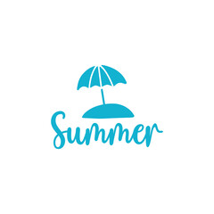 Naklejka premium Summer typography clip art design on plain white transparent isolated background for sign, decal, card, shirt, hoodie, sweatshirt, apparel, tag, mug, icon, poster or badge