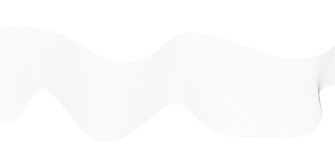 Fototapeta premium Thin wavy line abstract background. Wavy line horizontal divider outline minimalist background. Abstract black lines wave curve motion on white background. Vector Illustration.
