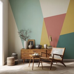 Chic living room with contemporary furniture and bright colors.