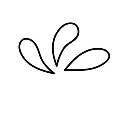Doodle decoration line art inspired from water and seeds illustration cute icon that can be used for sticker, book, mandala, scrapbook, icon, decorative, etc. with aesthetic colorful black color