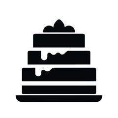 Birthday cake vector illustration with chocolate and cream in celebration style design