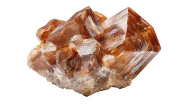 Barite heavy mineral lump background isolated on a Transparent background, PNG file.
