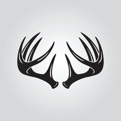 vintage whitetail deer hunting badge silhouette vector logo