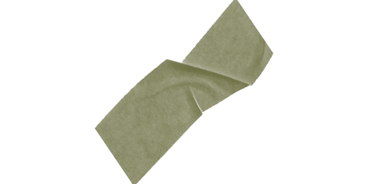 An olive green irregular shape on a black background in a simple digital rendering style