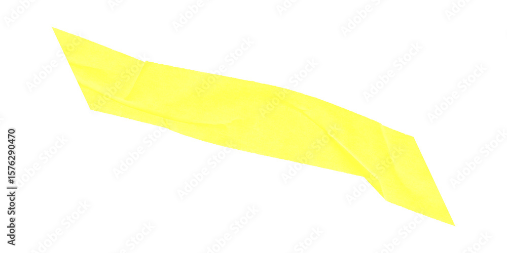Aufkleber a yellow geometric shape diagonally oriented on a black background with pixelated edges visible