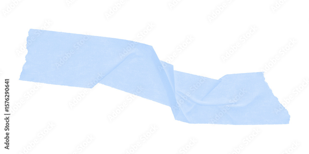 Leinwandbilder A light blue irregular shape with pixelated edges set against a solid black background in a simple design