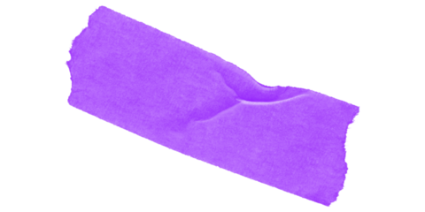 A purple rectangular shape with pixelated edges on a black background in a simple graphic style