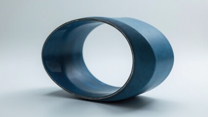 Blue Painter's Tape Roll on White Background