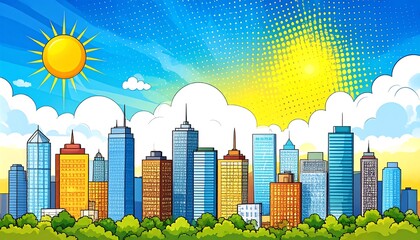 Cityscape comic book style (1)