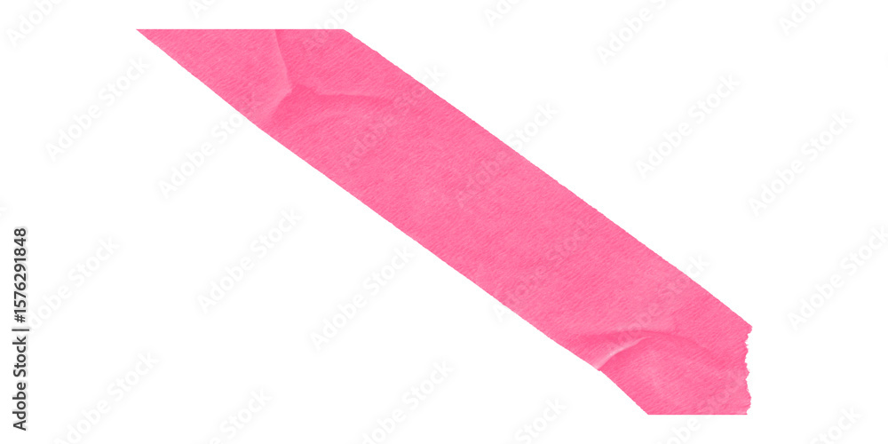 Leinwandbilder A pink diagonal stripe with pixelated edges on a black background in a simple abstract design
