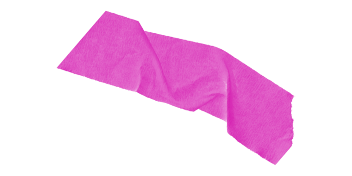 An abstract shape in magenta color on a black background with pixelated edges and a simple design - Powered by Adobe