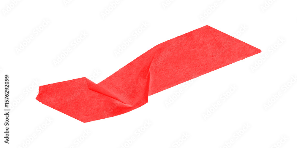 Leinwandbilder A red abstract shape with pixelated edges on a black background in a simple digital rendering