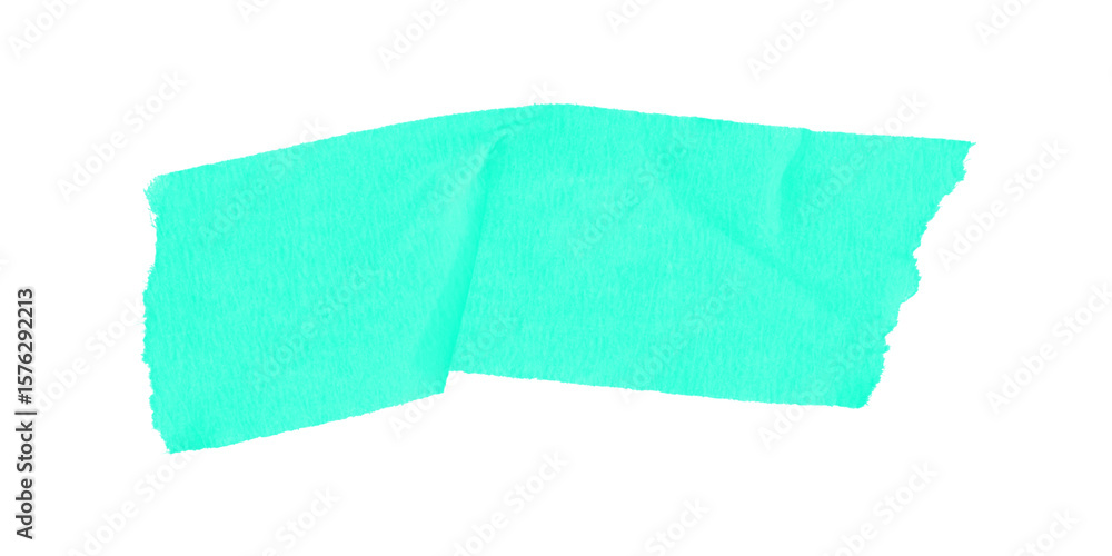 Fototapete a teal irregular shape with a gray border on a black background in a simple abstract design