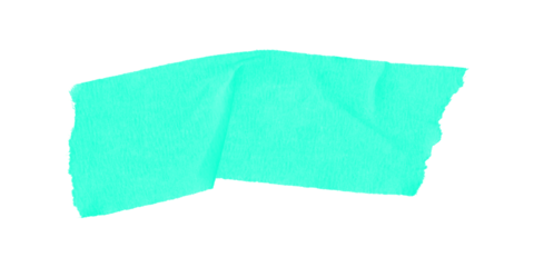 A teal irregular shape with a gray border on a black background in a simple abstract design